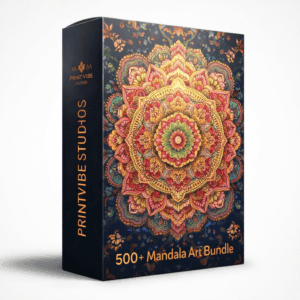 500+ printable mandala art bundle
